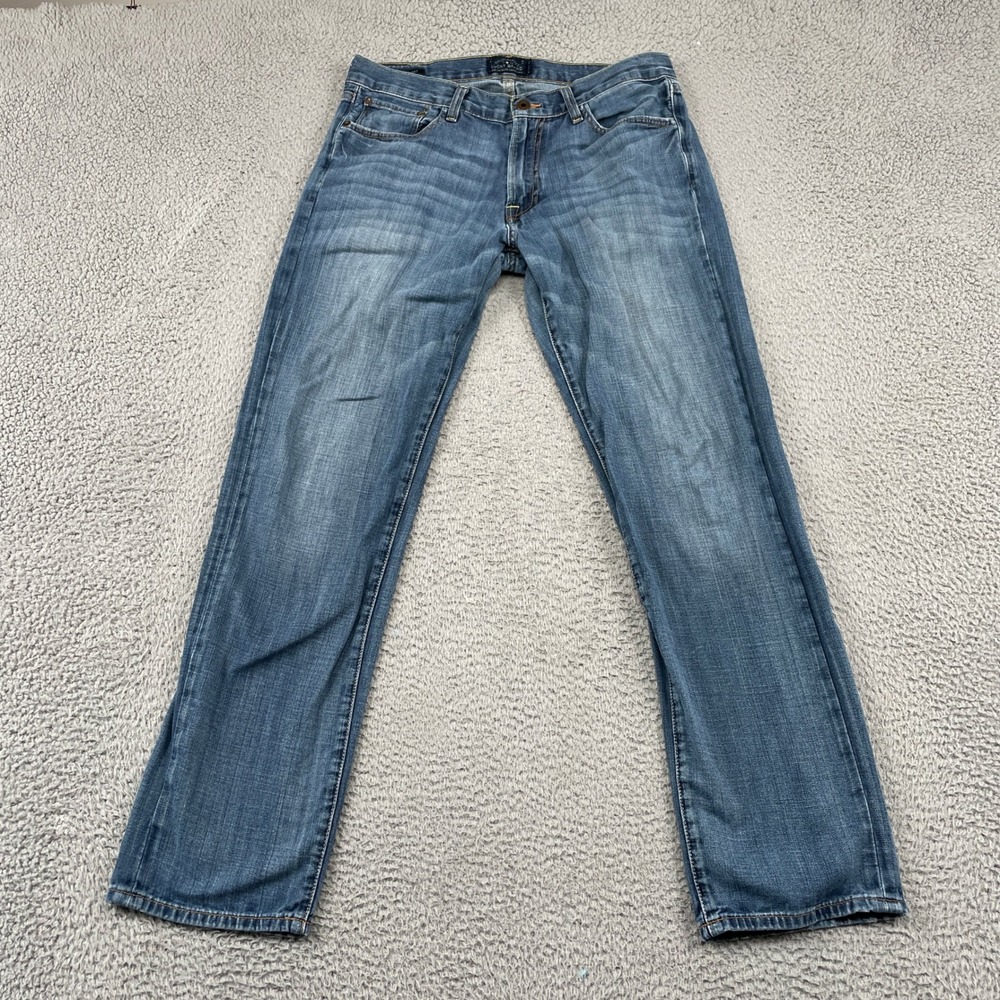 Lucky Brand Jeans Mens 33 Blue 221 Original Straight Leg Denim Pants Casual